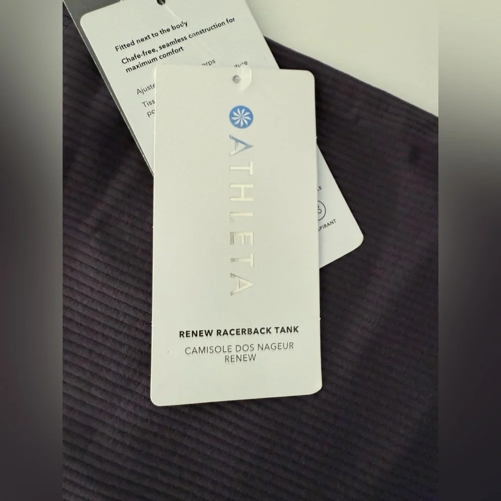 NWT Athleta Renew Racerback Tank size XS - Violet - Picture 4 of 6